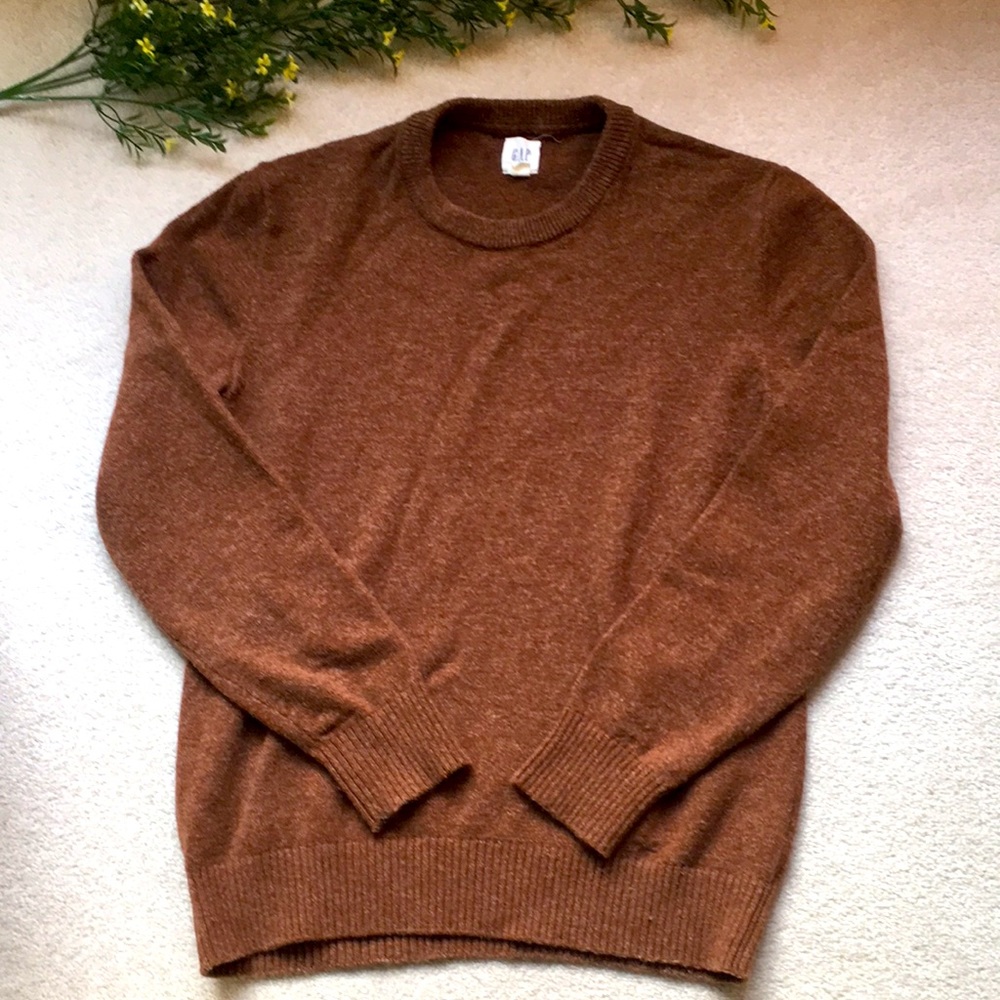 GAP Camel Crewneck Merino Wool Sweater